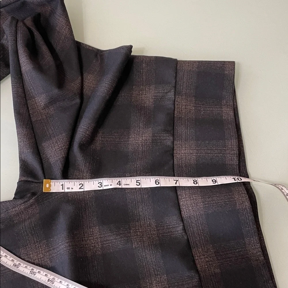 Zac & Rachel Black and Brown Plaid Leggings